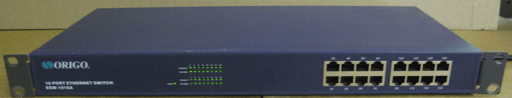 Origo ESW-1016A 16 Port 10/100Mbps Ethernet Switch 1U Rack Mount