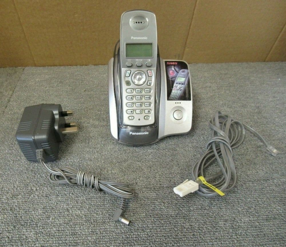 Panasonic KX-TCD210E DECT Backlit Monochrome Display Silver Cordless Telephone