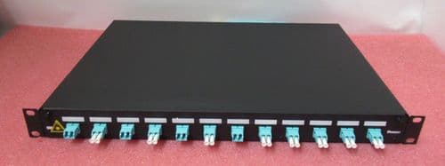 Panduit FD1W12AQDLC Pre-Loaded Fiber Drawer With 12 Duplex 50µm LC Adapters