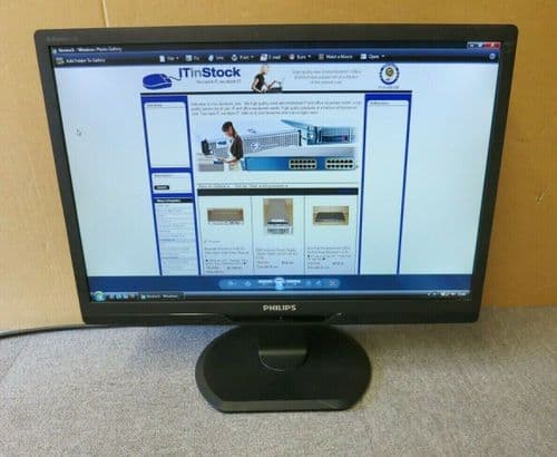 Phillips Brilliance 225B 225B2CB/00 22" LCD TFF LED Widescreen Monitor VGA DVI