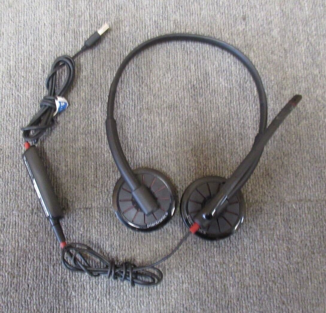 Plantronics 325T 300DA Blackwire Wired Binaural Stereo Headset With ...
