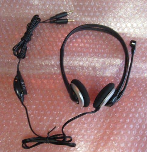 Plantronics Audio 326 Wired 3.5mm Jack Binaural PC Headset With Mic