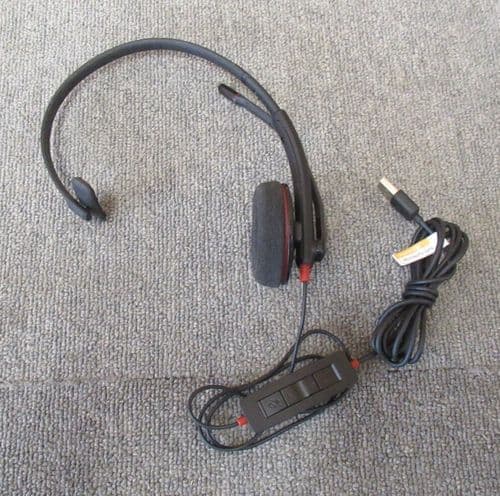 Plantronics Blackwire C310-M Monaural Wired USB Headband Mic Headset Black