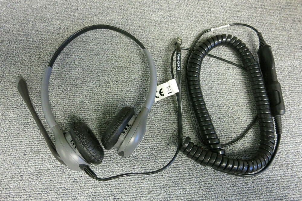 Plantronics H46NT Supraplus Windeband Office Sliver Two Eared Binaural Headset