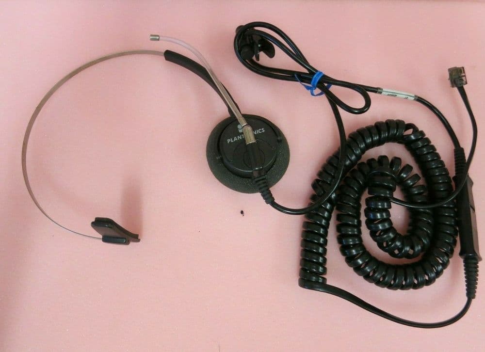 Plantronics H51 Supra Monaural Headset & U10P QuickDisconnect‎ Coil Cable