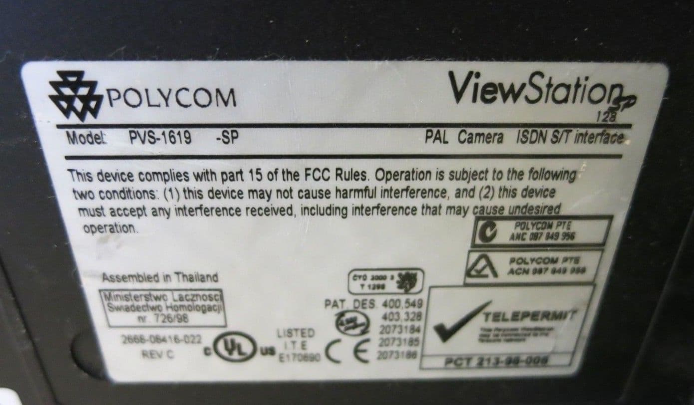 Polycom View Station -1619 - SP Video Conference Station 2668-08416-022