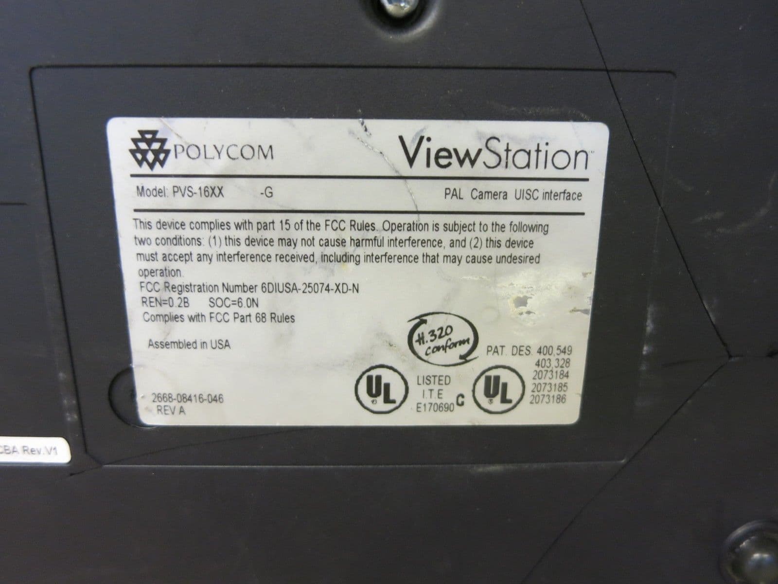 Polycom ViewStation 14XX Video Conference Station G2201-08666-002 PAL UISC