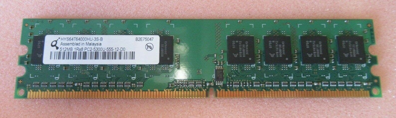 Qimonda HYS64T64000HU-3S-B 512MB PC2-5300 DDR2-667MHz non-ECC CL5
