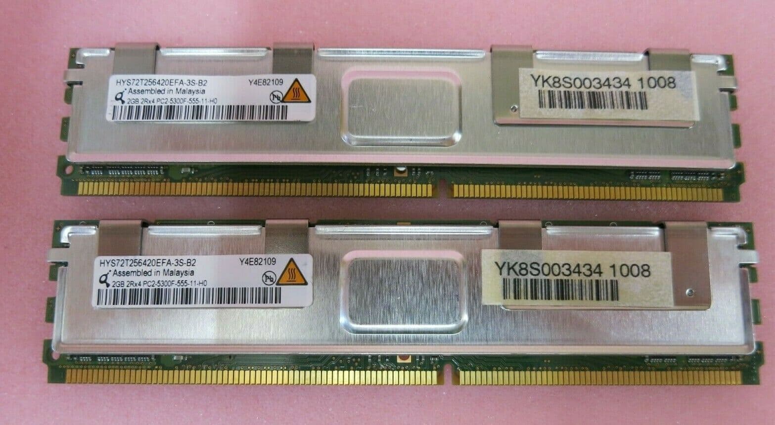 Barrette RAM Qimonda 1GB PC2700R - Réf HYS72D128300HBR-6-C - DDR1 Pour Serveur - Occasion Testée