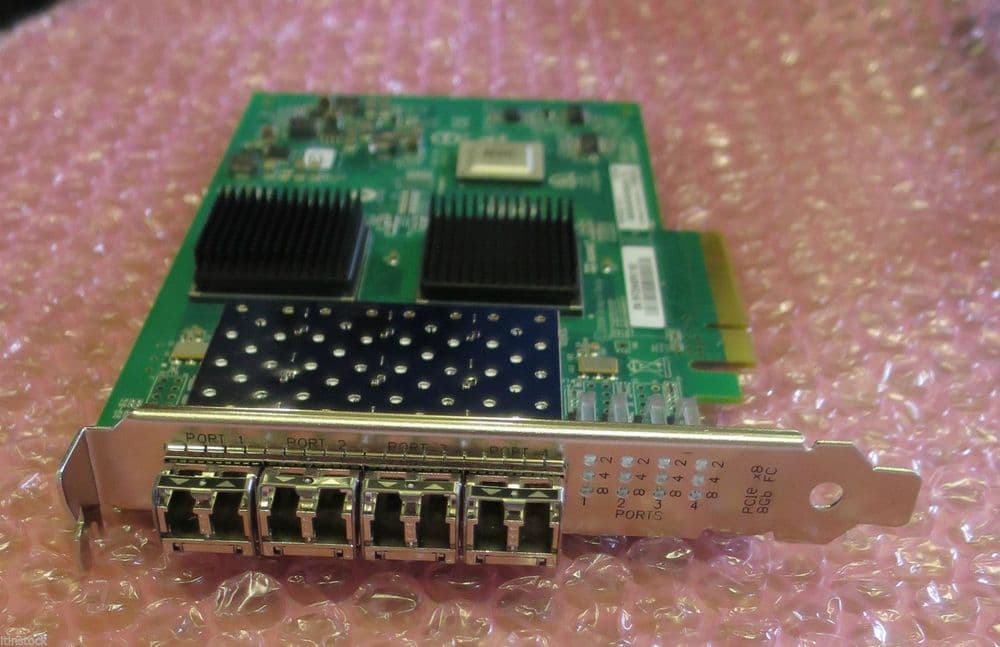 QLOGIC QLE2564 QUAD Port PCIE 8Gbps 8Gb HBA Host Bus Adapter with 4 x SFP