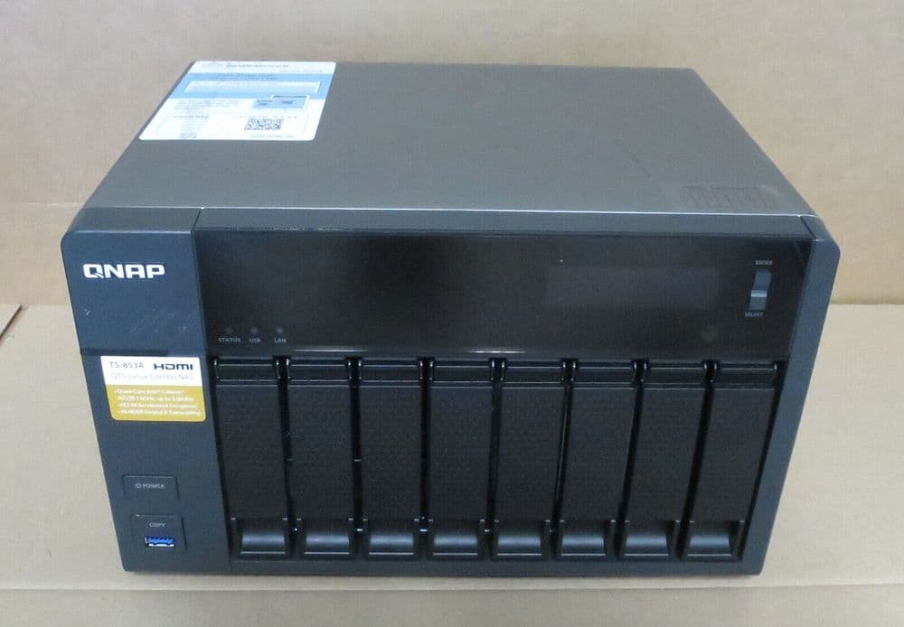 QNAP TS853A QTSLinux Combo Network Attached Storage 8x 3 5" Bay 6x