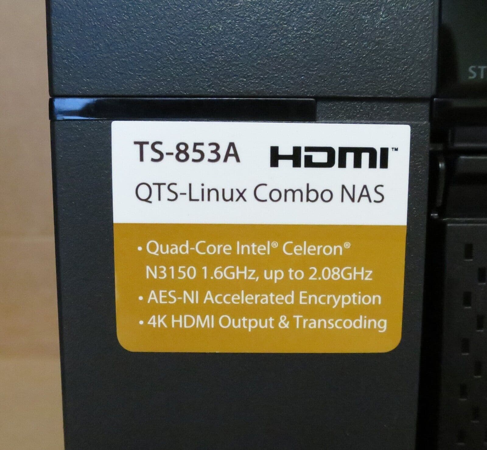 QNAP TS853A QTSLinux Combo Network Attached Storage 8x 3 5" Bay 6x