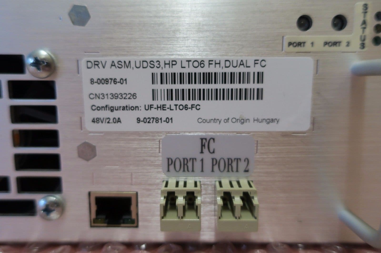 Quantum LTO 6 FH Dual FC HP Tape Drive 80097601 UFHELTO6FC i500