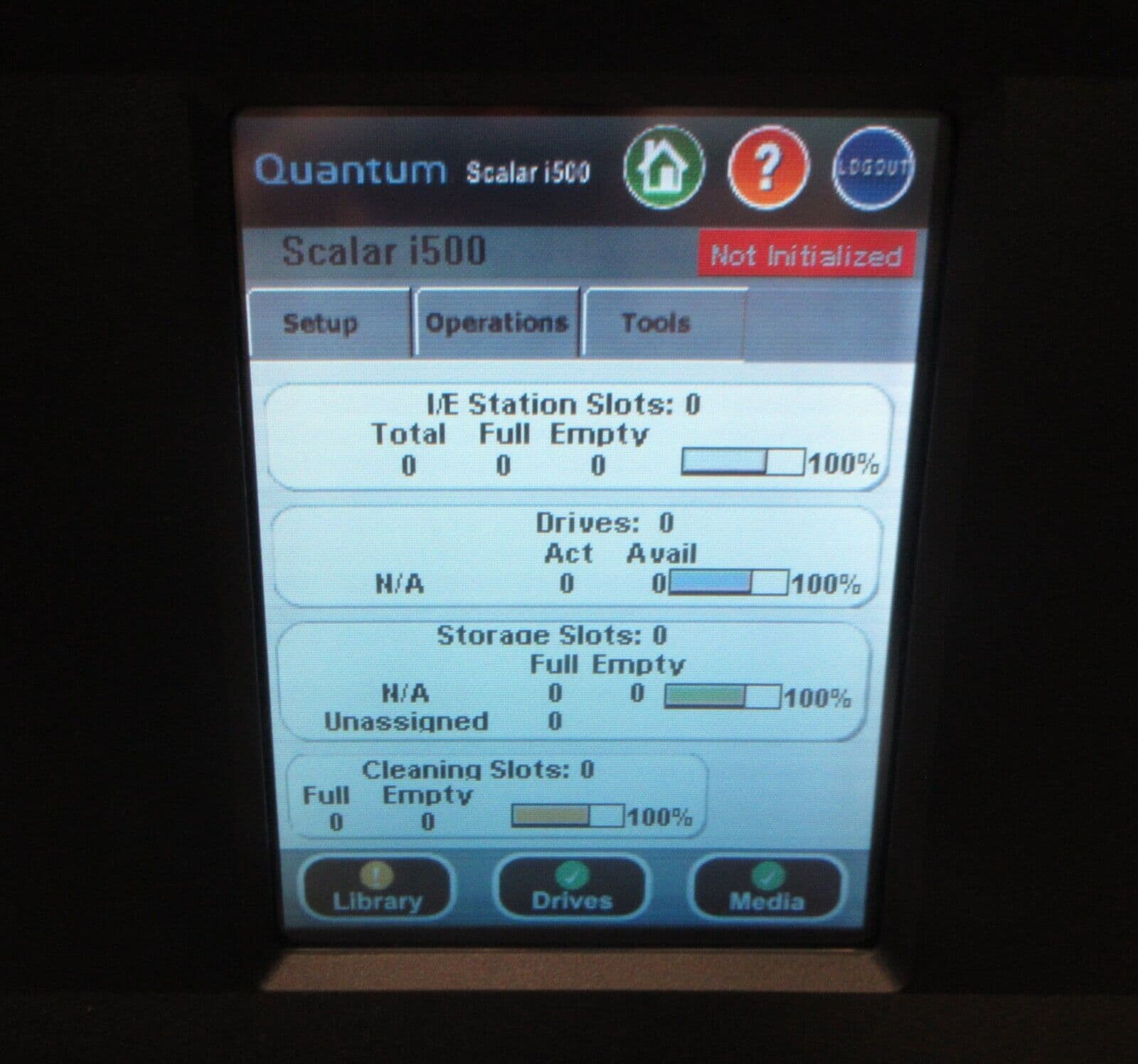 Quantum Scalar i500 Tape Library Control Unit 6x LTO5 Tape Drive
