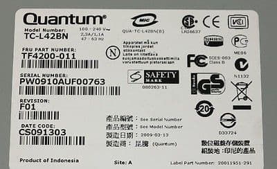 QUANTUM CL1001 ULTRIUM LTO 2 Unità di backup nastro SCSI EUR 46,56