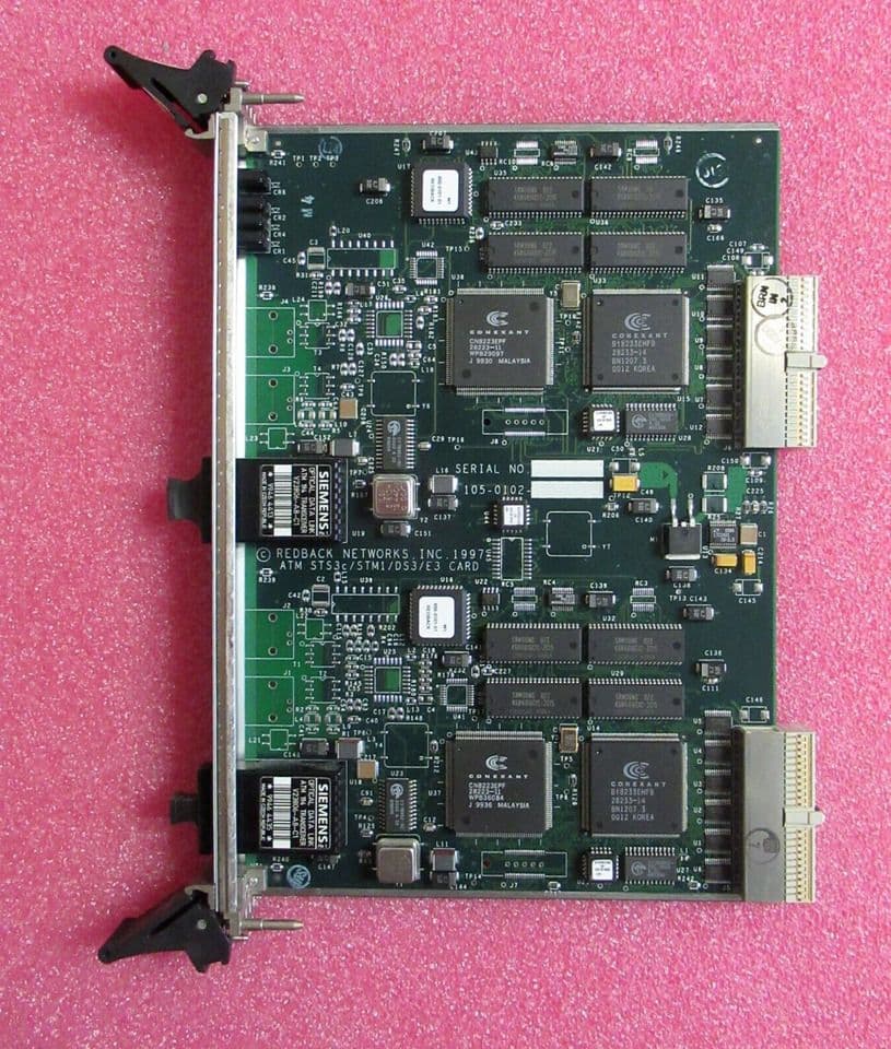Atm Card Networks Redback Networks ATM-MMF-OC-3C Module Card For Redback SMS-1000 Chassis