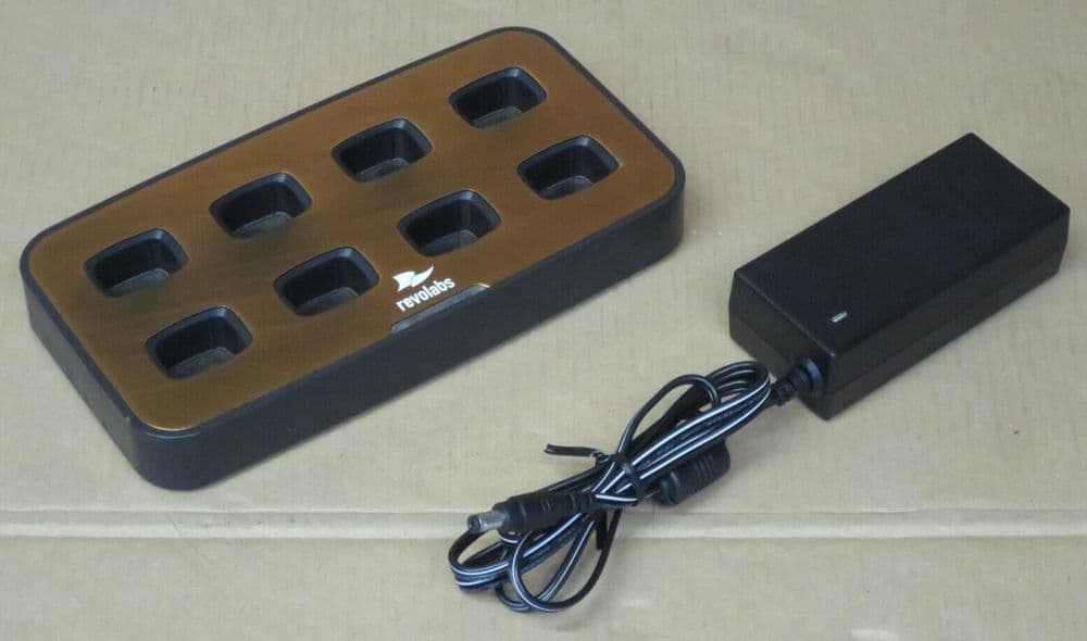 Revolabs HD Series Bronze 8-Slot Microphone Charging Base 02-08HDEUCHG-C