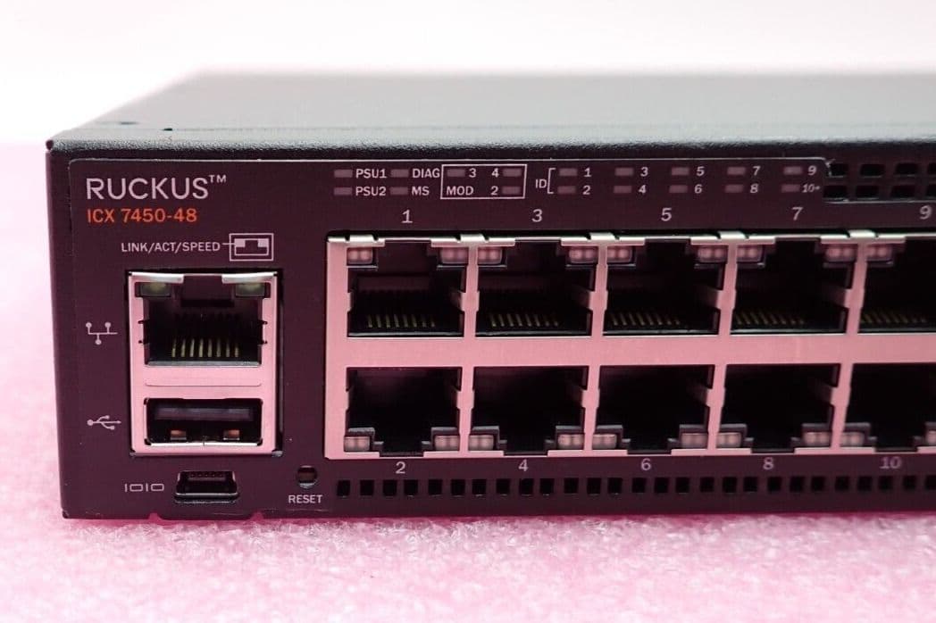 Ruckus ICX 7450-48 48x 1GbE RJ45 1U Switch ICX7400-4X10GF 4x 10Gb SFP ...