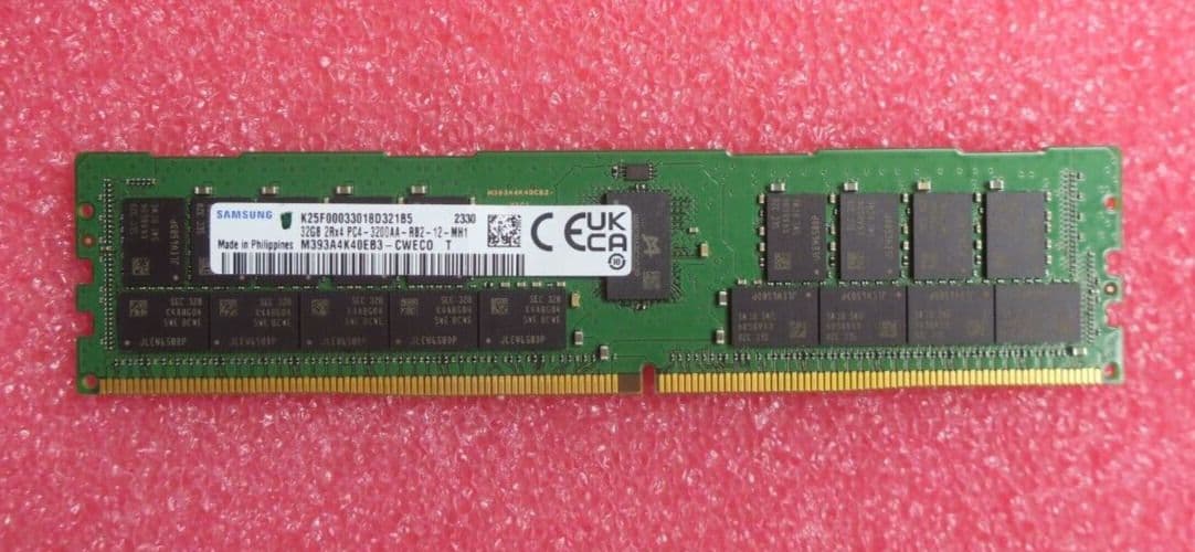 Samsung 32GB 2Rx4 DDR4 PC4-3200 RDIMM ECC REG 288P RAM