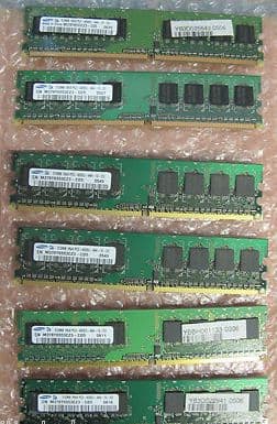 Samsung 3Gb (6 x 512MB) Memory DDR2 PC2-4200U 533MHz 1Rx8 M378T6553CZ3-CD5 RAM