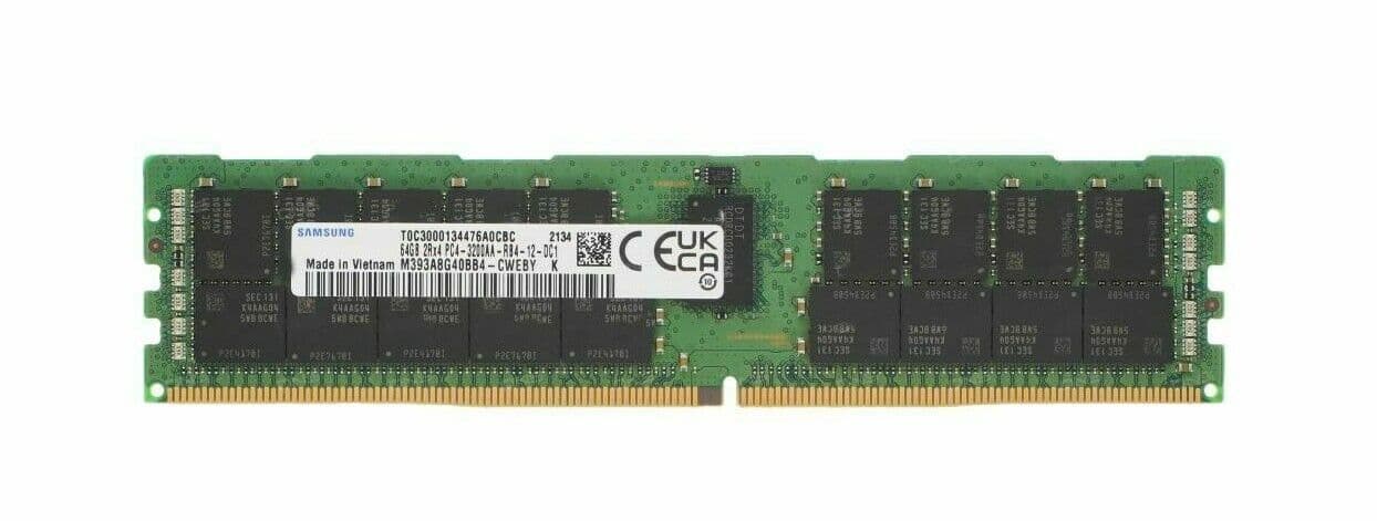 Samsung 64GB DDR4-3200 PC4-25600 RDIMM ECC REG Memory RAM