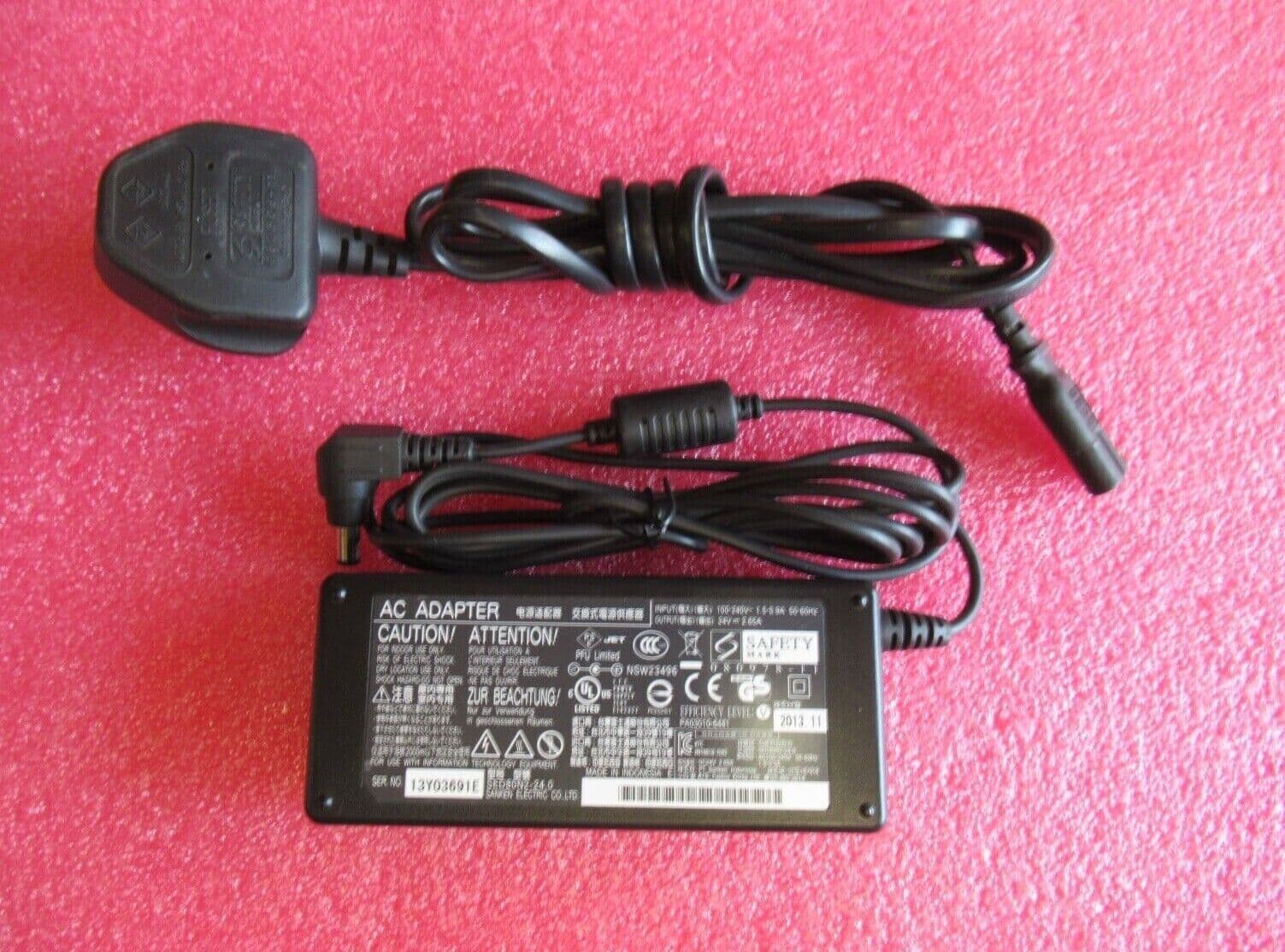 Sanken SED80N2 24 0 AC Power Adapter 60W 24V 2 65A For Fujitsu ScanSnap sanken-sed80n2-24-0-ac-power-adapter-60w-24v-2-65a-for-fujitsu-scansnap