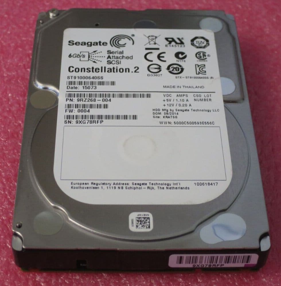 Seagate 1TB ST91000640NS 9RZ268-004 Constellation 2 SAS Hard Drive 2 5 ...