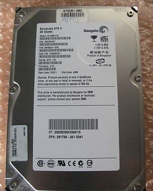 Seagate Barracuda ST340017A 40GB Internal Hard Drive IDE 3.5" 9W4004-030