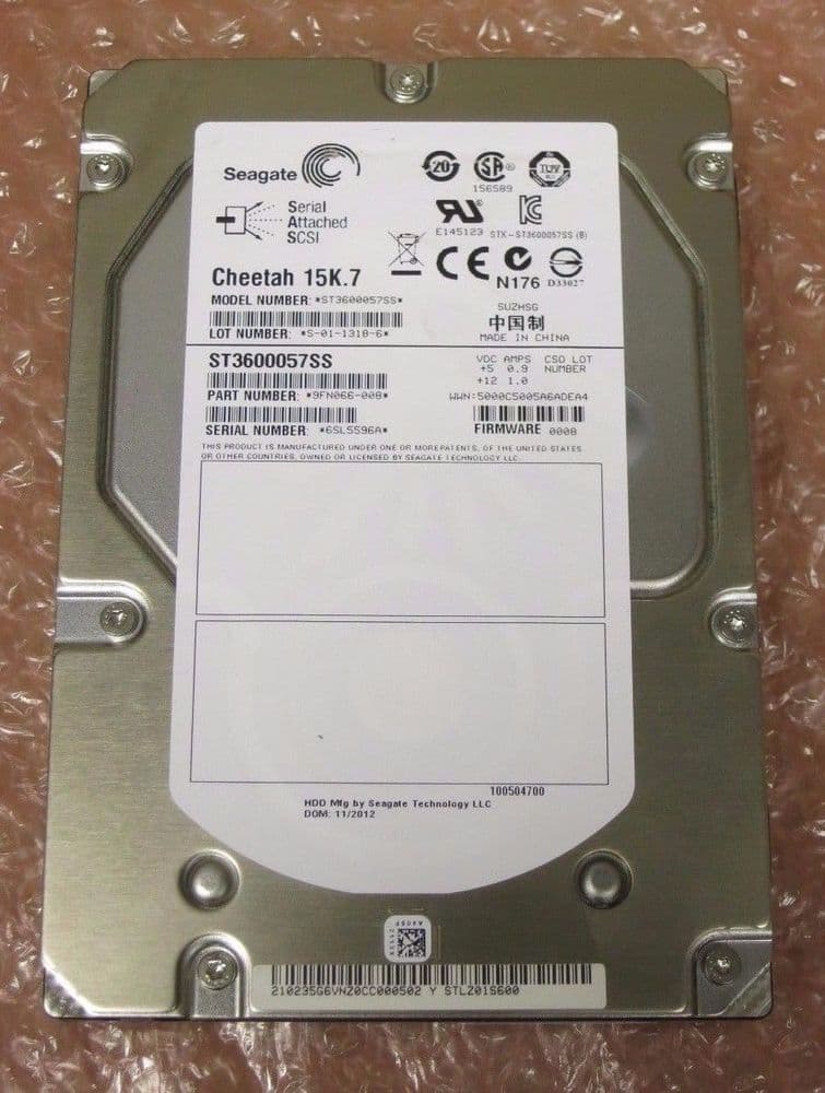 Seagate Cheetah 15K 7 ST3600057SS 3 5" 600GB 15K SAS Hard Drive 9FN066-008