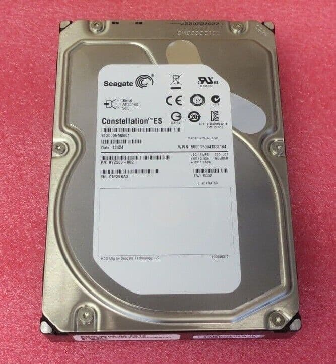Seagate Constellation ES 2TB 7 2K 3 5" SAS ST2000NM0001 9YZ268-002 Hard ...