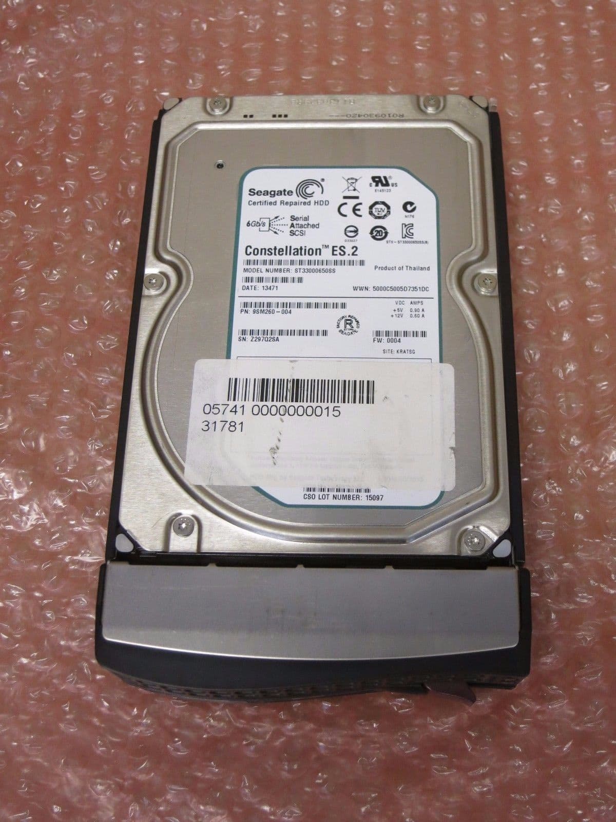 Seagate Constellation ES 2 3TB 7 2K SAS 3 5" ST33000650SS HDD ...