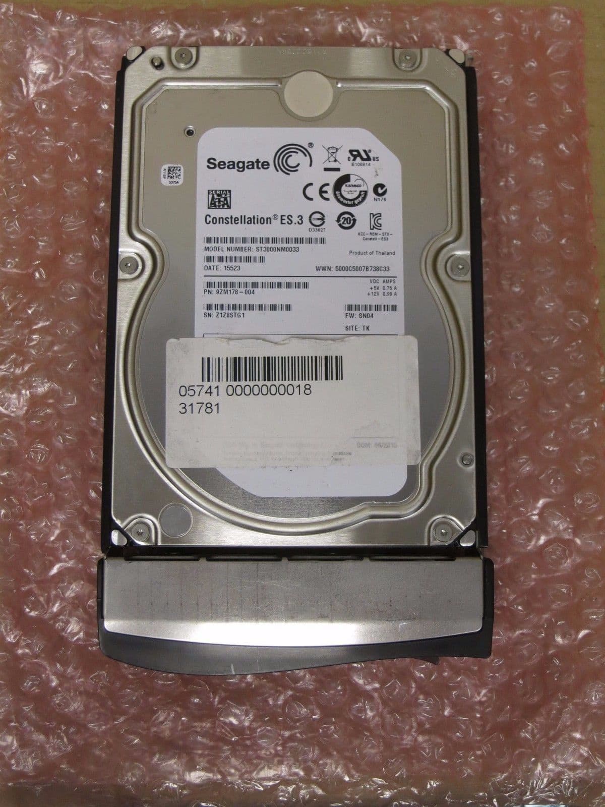 Seagate Constellation ES 3 3TB 7 2K SATA 3 5" ST3000NM0033 With ...