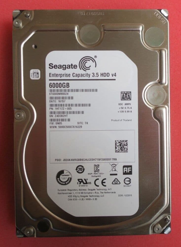 Seagate Enterprise Capacity v4 6TB 7 2K SATA 6G 3 5" AF SN05 HDD ...