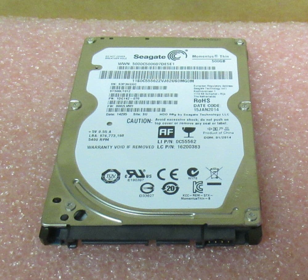 Seagate Momentus Thin 500GB 2 5" SATA 3GB/s 5 4K 16MB Hard Drive HDD ...