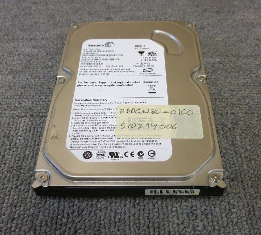 ST380215ACE  (80GB,7200rpm, ATA)並行輸入