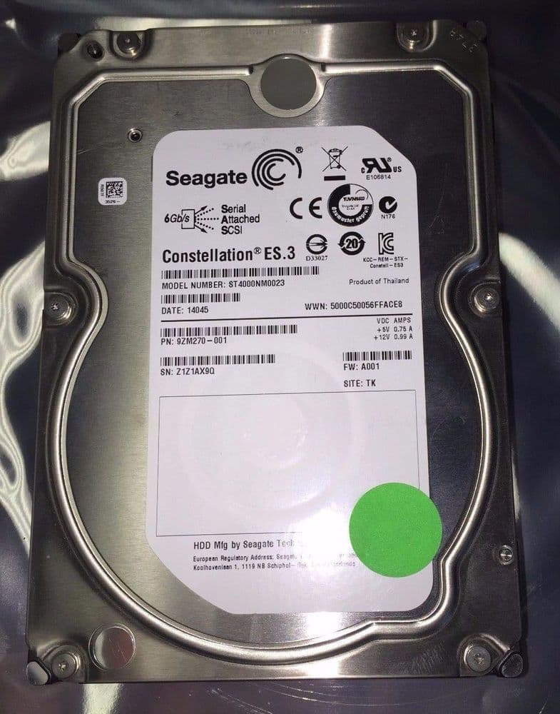 Seagate ST4000NM0023 4TB 3 5" SAS 6GB/S 7200RPM Enterprise Storage Hard ...
