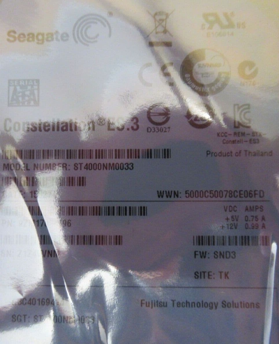 Seagate ST4000NM0033 Constellation ES 3 4TB 7200RPM 128MB 3 5" Internal HDD