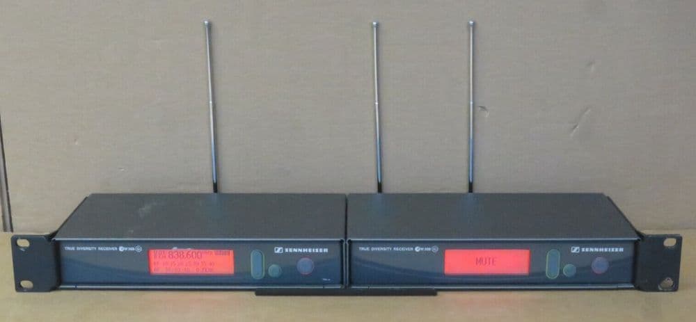Sennheiser Dual True Diversity Receiver EW 300 G2 1U Rack Mount Set 3x Antennas