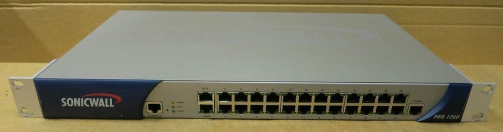 SONICWALL PRO 1260 24 PORT RACKMOUNT FIREWALL SECURITY APPLIANCE 1RK0C-02F