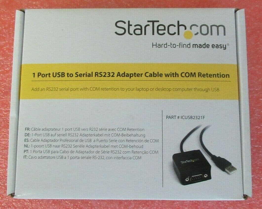 StarTech ICUSB2321F USB To Serial 1 Port RS232 To USB Adapter Cable