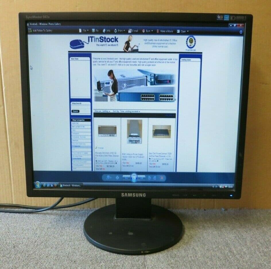 Sumsung SyncMaster 943N LS10MYAKBB/EDC Black 19" LCD TFT Widescreen ...