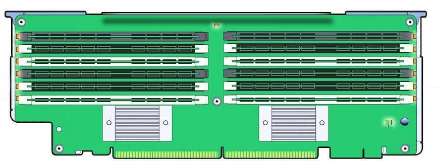 Sun Oracle 12x DDR3 DIMM Slot Memory Riser Assembly 7084609 7084605 For ...