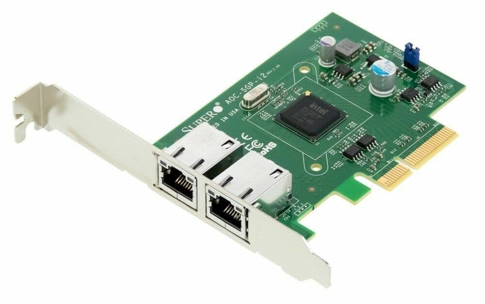 Supermicro AOC-SGP-I2 2-Port 1GbE Network Interface Adapter Add-on Card ...