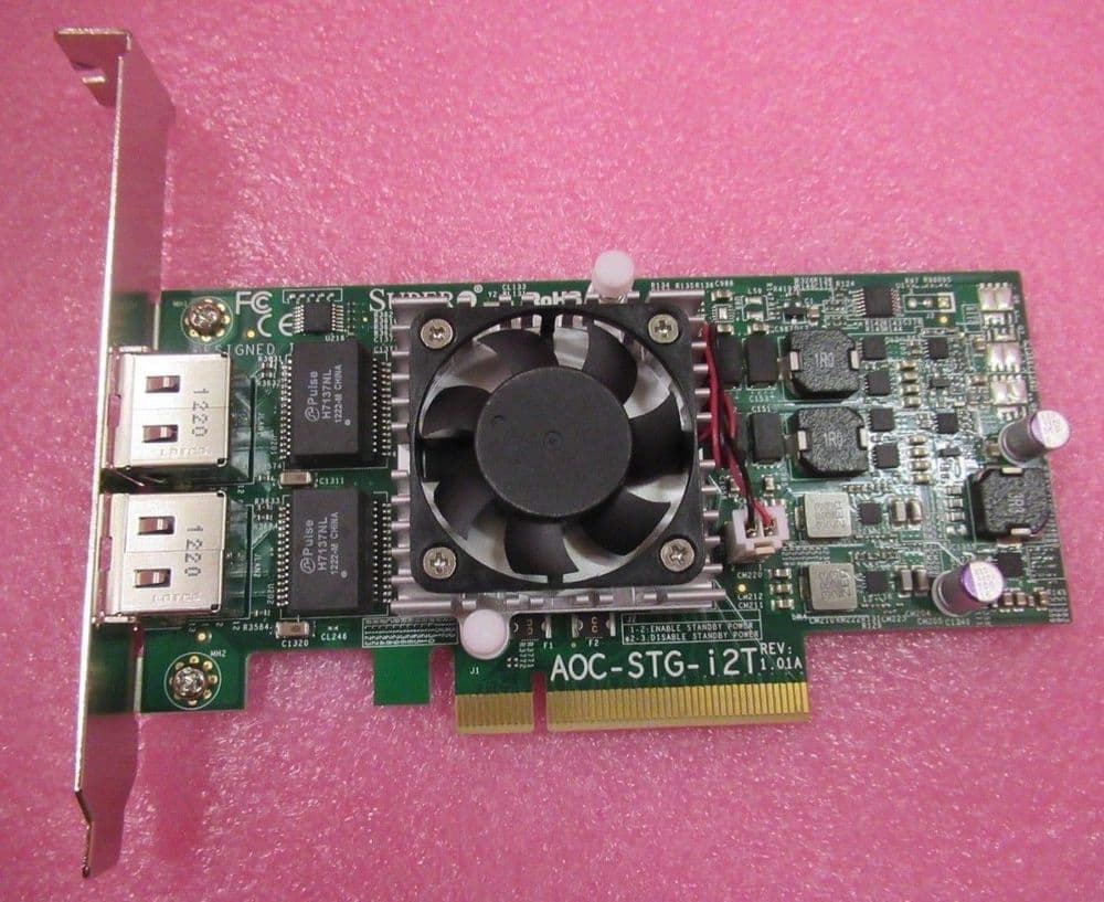 Supermicro AOC-STG-I2T Dual Port 10Gbps Ethernet Network Adapter Add-on ...