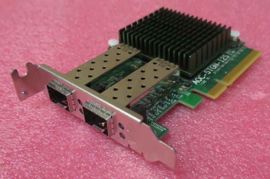 Supermicro AOC-STGN-i2S Rev 2 00 Dual 10Gb/s SFP PCIe Adapter Half Bracket