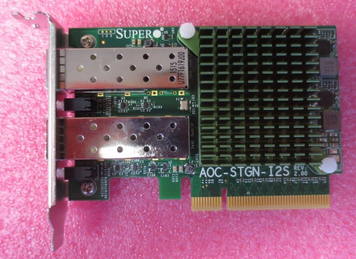 Supermicro AOC-STGN-i2S Rev 2 00 Dual 10Gb/s SFP PCIe Adapter Half Bracket
