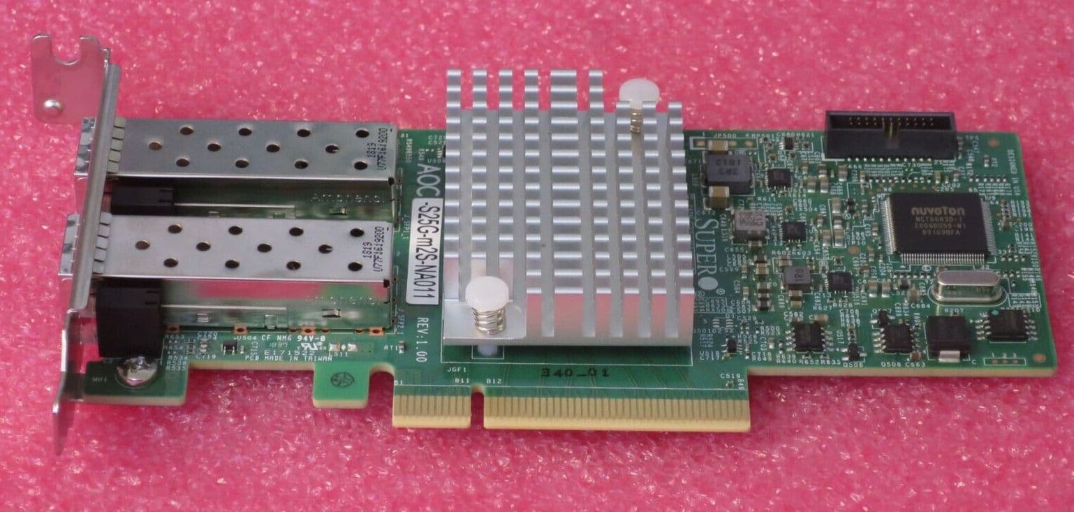 Supermicro ConnectX-4 AOC-S25G-m2S Dual-Port 10/25GbE SFP28 Network ...
