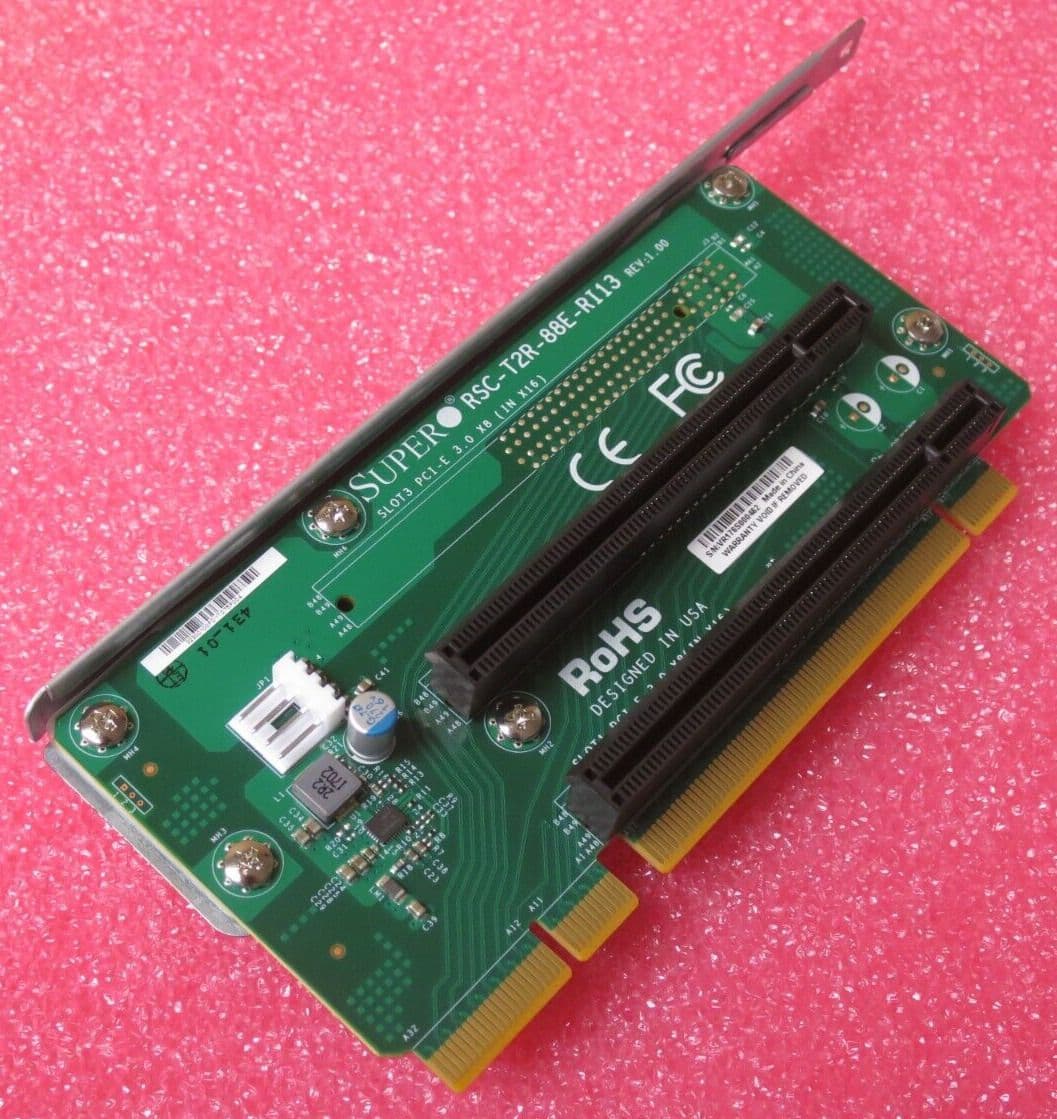 Supermicro Dual PCI-E 3 0 x8 2U Node Riser Card RSC-T2R-88E-RI13 for ...