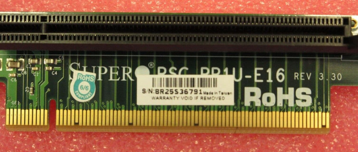Supermicro Standard PCI-E X16 3.0 Horizontal Riser Card RSC-RR1U-E16 1U