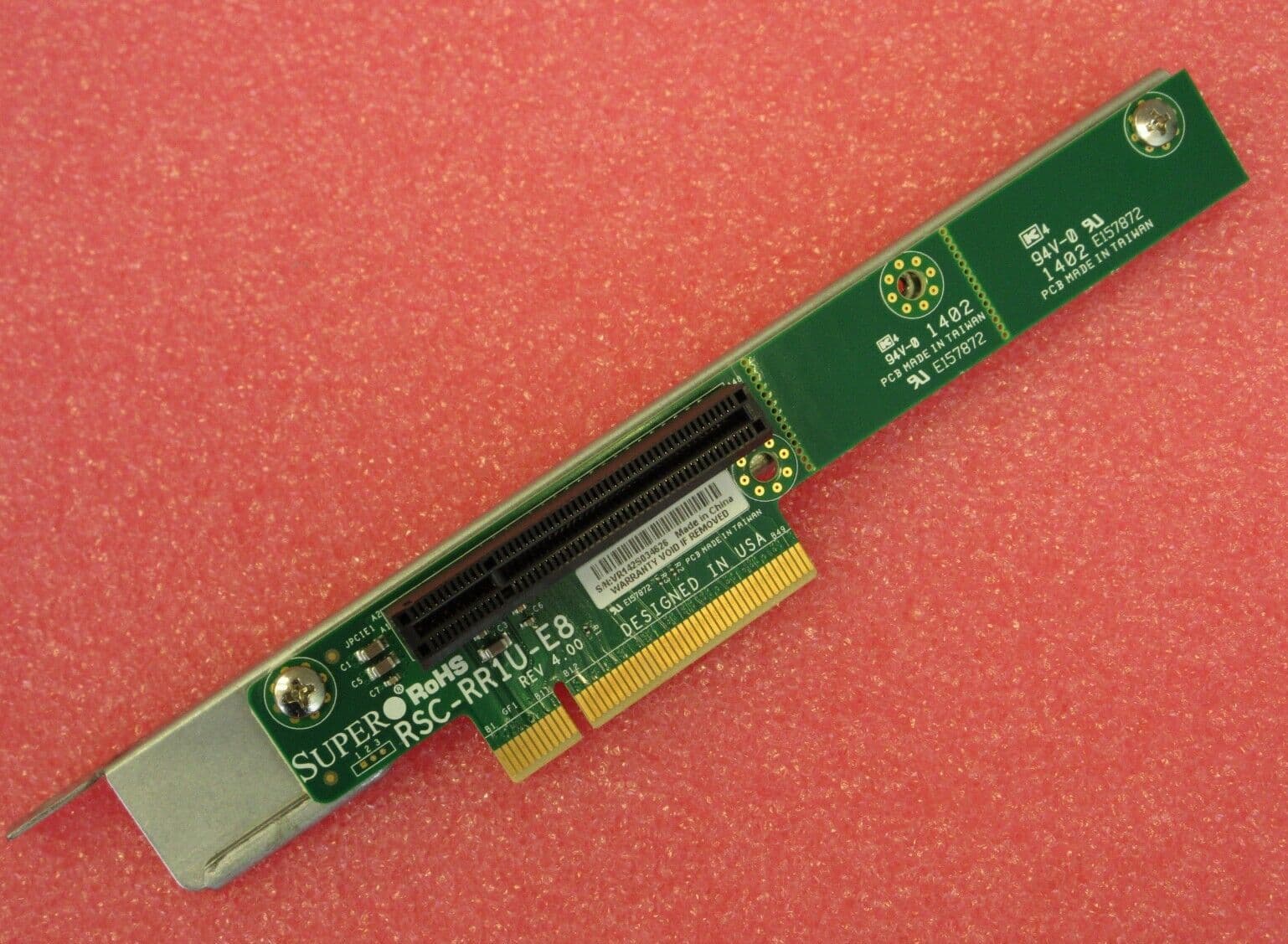 SuperMicro Passive 1U Riser Card Bracket PCI-e X8 Rev 4 00